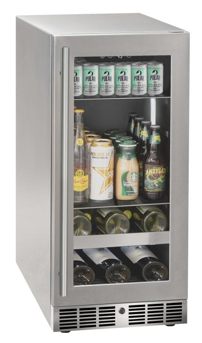 Marvel MRBV215-SG31A 15" Essential Beverage Center, 3.0 Cu. Ft., Stainless Glass Door, Locking