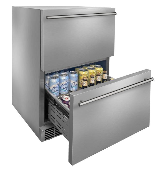 Marvel MRDR224-SS71A 24" Essential Refrigerator Drawers, 5.0 Cu. Ft., Stainless Solid Drawers - view 2