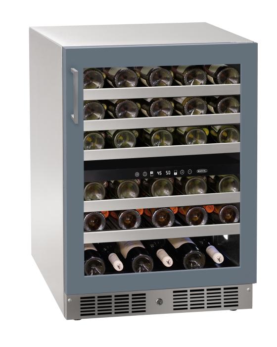 Marvel MRWD224-IG31A 24" Essential Dual Zone Wine Refrigerator, 46 Bottle, Panel Ready Glass Door, Locking