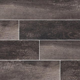 MSI Wood Collection upscape nero 6x40 glazed porcelain floor wall tile NUPSNER6X40 product shot multiple planks top view #Size_6"x40"
