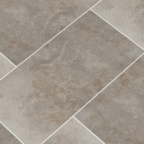 MSI ansello grey 12x24 glazed ceramic floor wall tile NANSGRE1224 product shot multiple tiles angle view