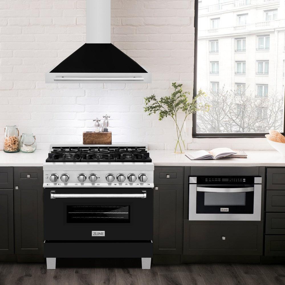 ZLINE 48 in. Stainless Steel Range Hood with Stainless Steel Handle and Colored Shell Options (KB4STX-48)