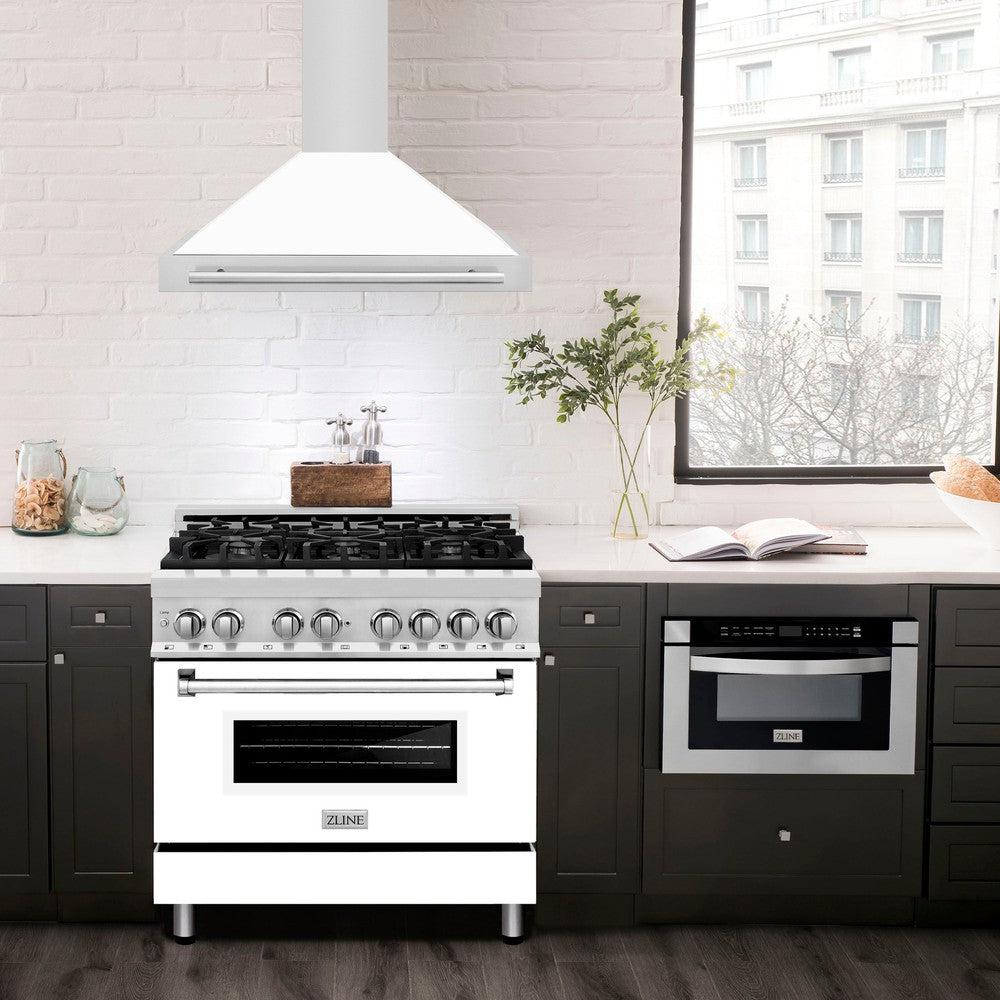 ZLINE 48 in. Stainless Steel Range Hood with Stainless Steel Handle and Colored Shell Options (KB4STX-48)
