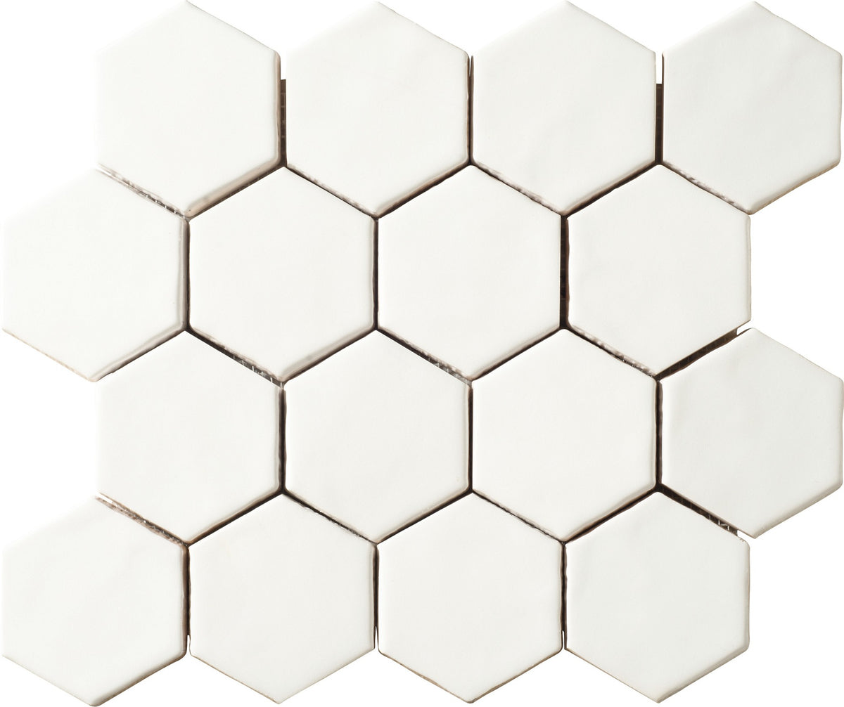 Marazzi Artistic Reflections Matte Artic Hexagon 3x3 Matte Mosaic Tile