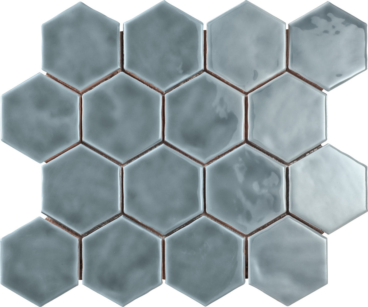 Marazzi Artistic Reflections Haze Hexagon 3x3 Glossy Mosaic Tile