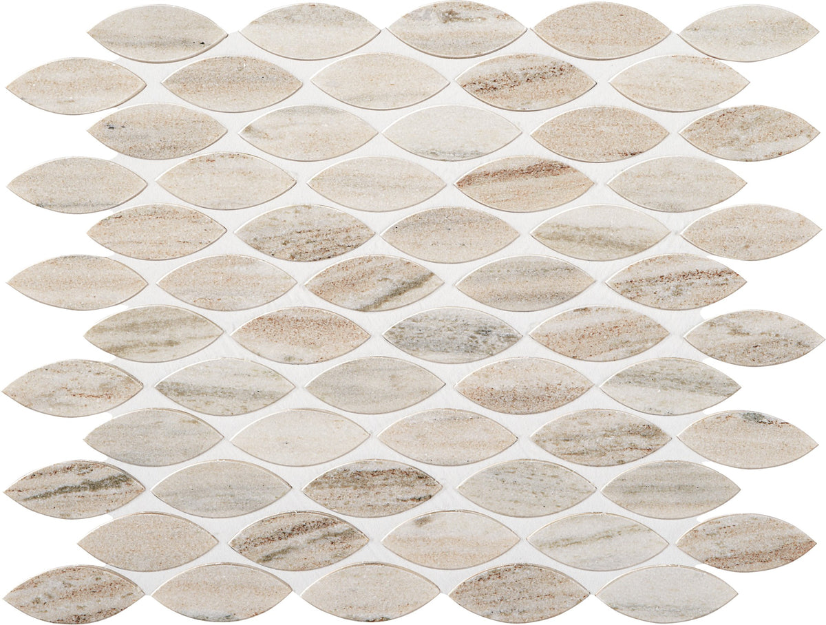 Marazzi Haven Point Open Horizon Leaf 1x2 Straight Edge Honed Mosaic Natural Stone Tile