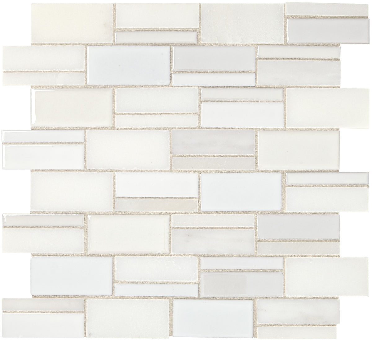 Marazzi Midpark Mosaics Cloud Rectangle Random 3 Matte Mosaic Tile