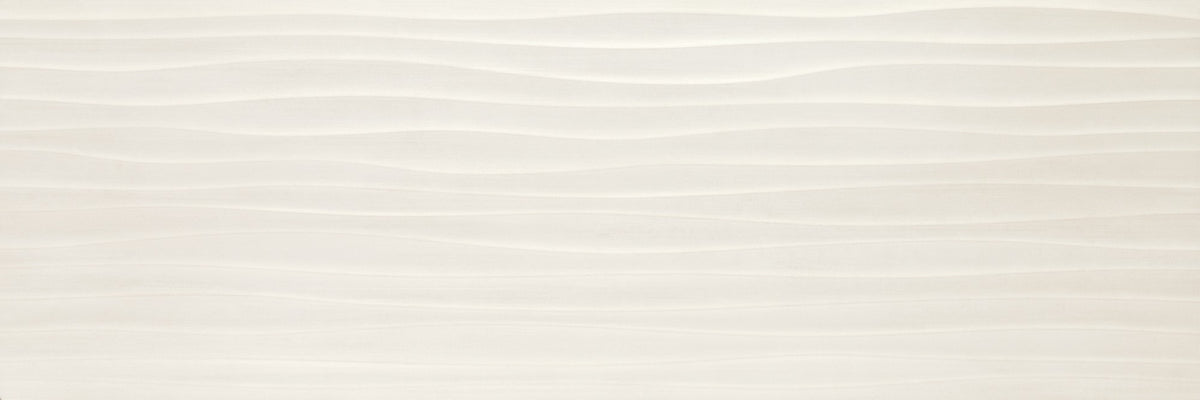 Marazzi Materika Off White Rectangle 16x48 Wave Textured Wall Tile