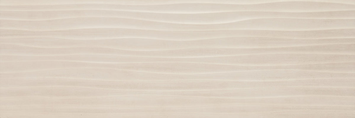 Marazzi Materika Beige Rectangle 16x48 Wave Textured Wall Tile