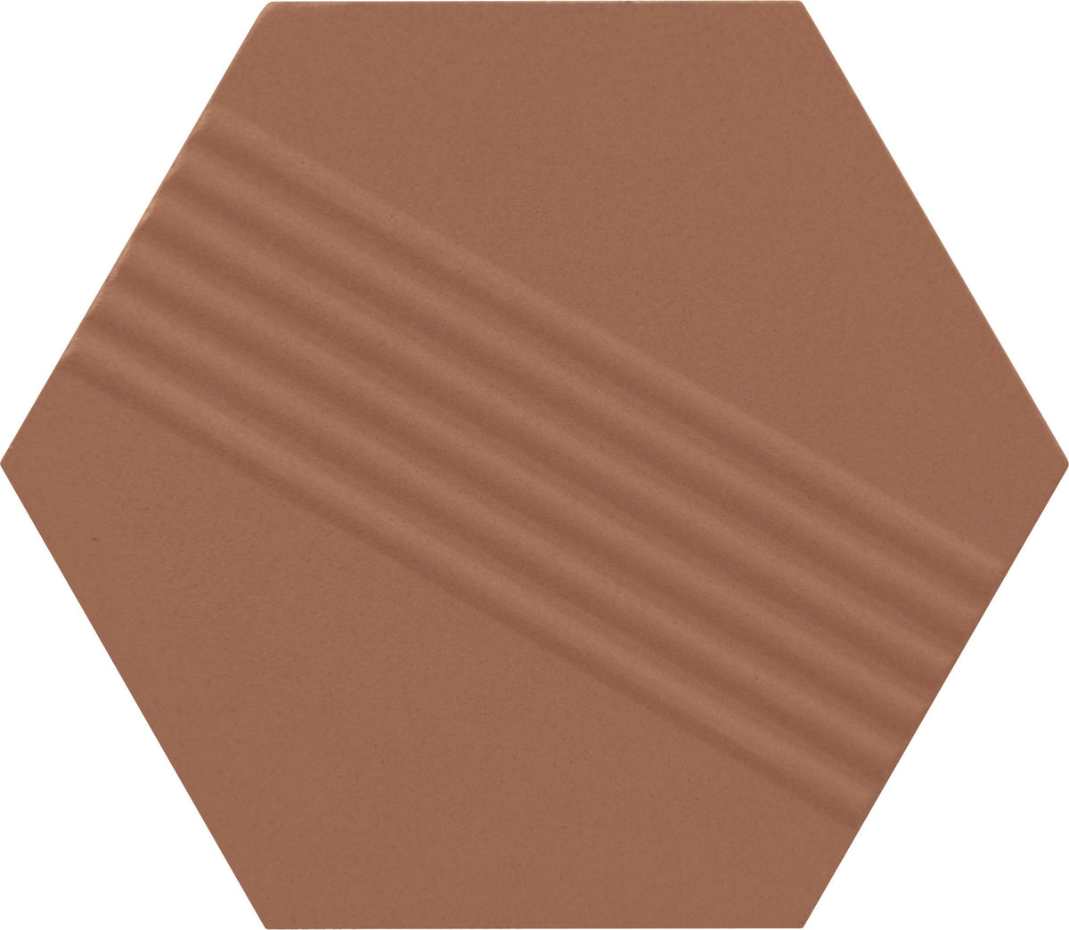 Marazzi Rhyme and Reason Warm Terracotta Hexagon 4 Ripple Mix Matte Wall Tile
