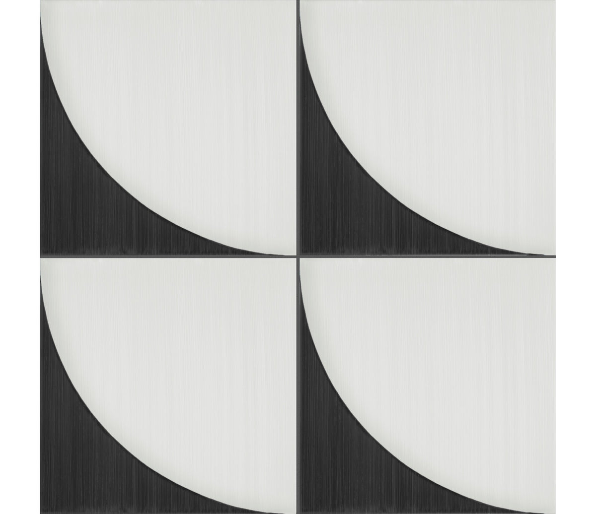 Marazzi Scenario Nero Crescent Square 8x8 Crescent Matte Floor Tile