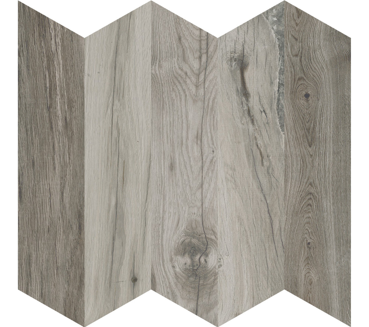 Marazzi Treverksoul Grey Chevron 4x21 Matte Floor Tile