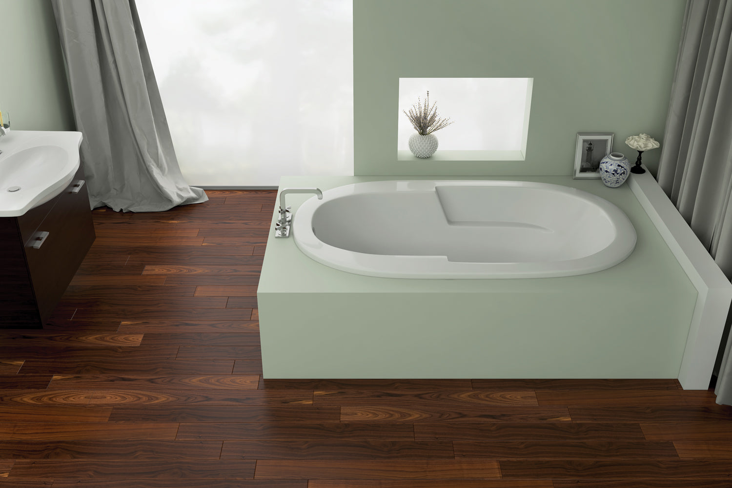 Americh OM7242TA2-BI Madison Oval 7242 - Tub Only / Airbath 2 - Biscuit