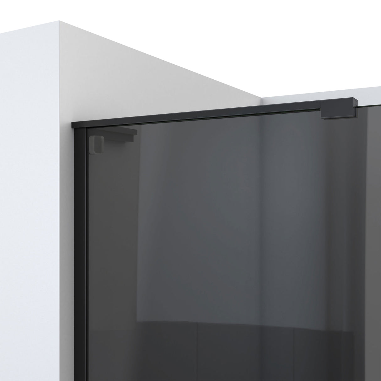 DreamLine Mirage-X 44-48 in. W x 72 in. H Frameless Sliding Shower Door in Satin Black with Smoke Gray Glass