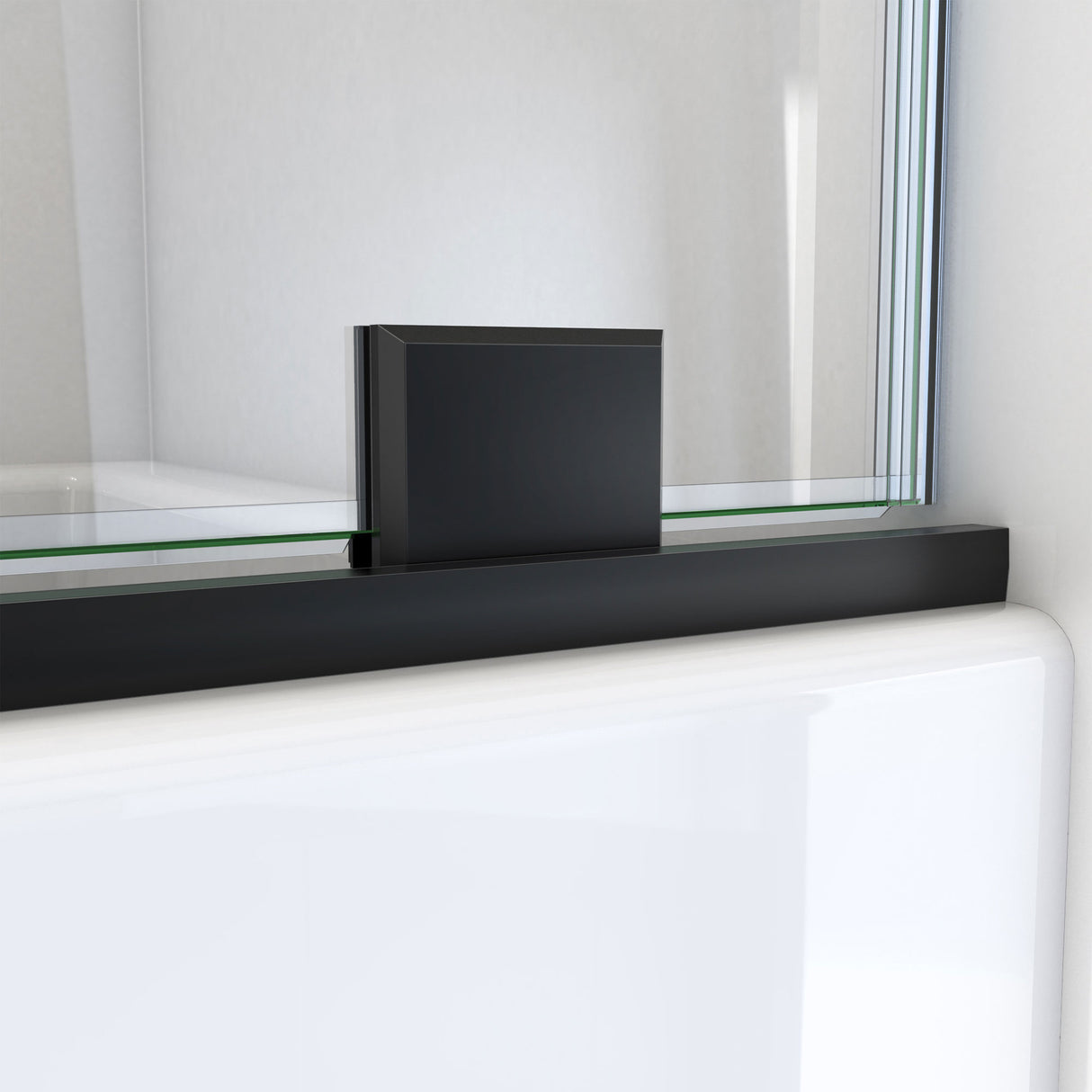 DreamLine Mirage-X 56-60 in. W x 58 in. H Frameless Sliding Tub Door in Satin Black