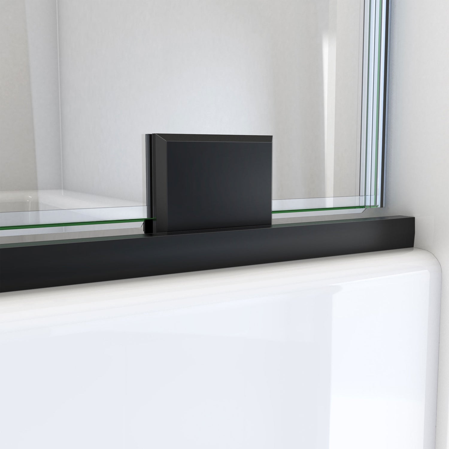 DreamLine Mirage-X 56-60 in. W x 58 in. H Frameless Sliding Tub Door in Satin Black