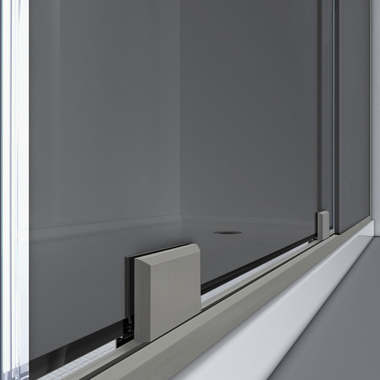 DreamLine Mirage-X 44-48 in. W x 72 in. H Frameless Sliding Shower Door in Brushed Nickel
