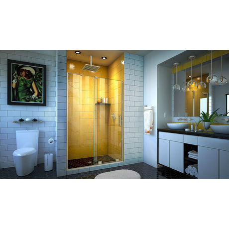 DreamLine Mirage-Z 44-48 in. W x 72 in. H Frameless Sliding Shower Door in Brushed Nickel