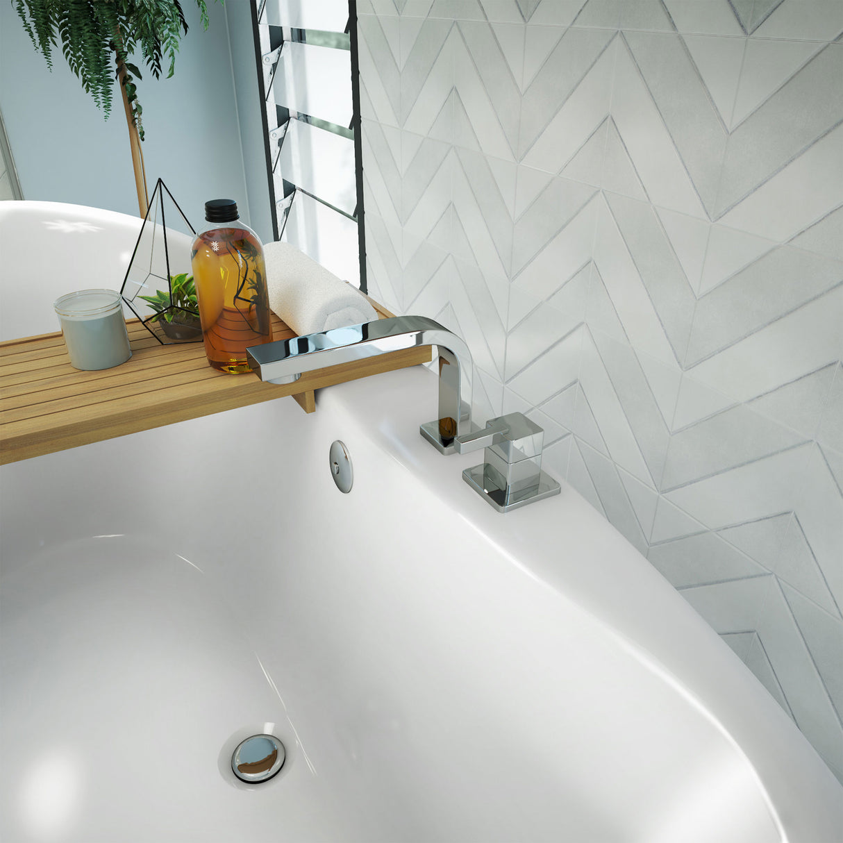 DreamLine Montego 66 in. L x 27 in. H White Acrylic Freestanding Bathtub