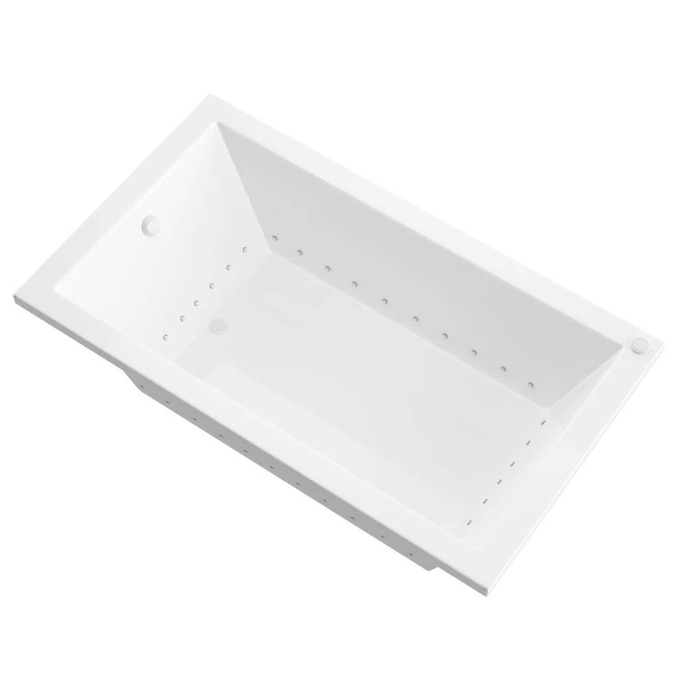 New England Home Goods Harbor Rectangular Drop-in Tub - 42" x 60" Left-Hand Drain Acrylic