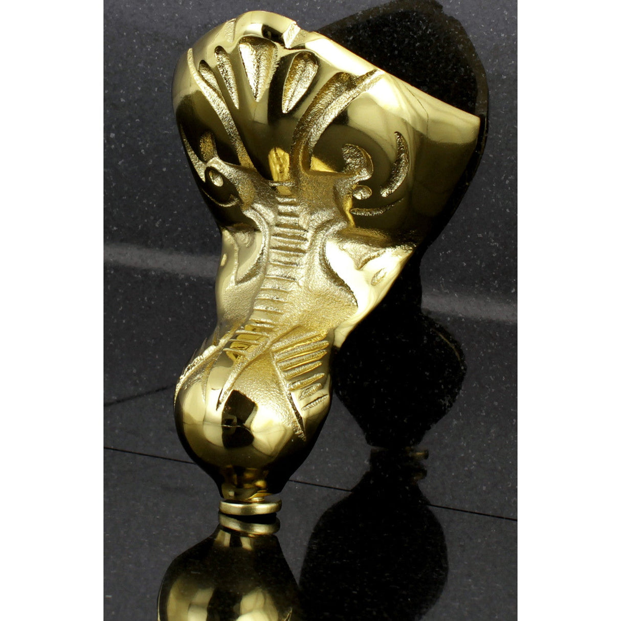 Aqua Eden NHVCTZT2 4-Piece (Set) Tudor Brass Tub Feet, Polished Brass