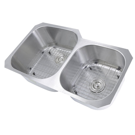 Nantucket Sinks' NS3520-16 - 35 Inch Double Bowl  Undermount Stainless Steel Kitchen Sink