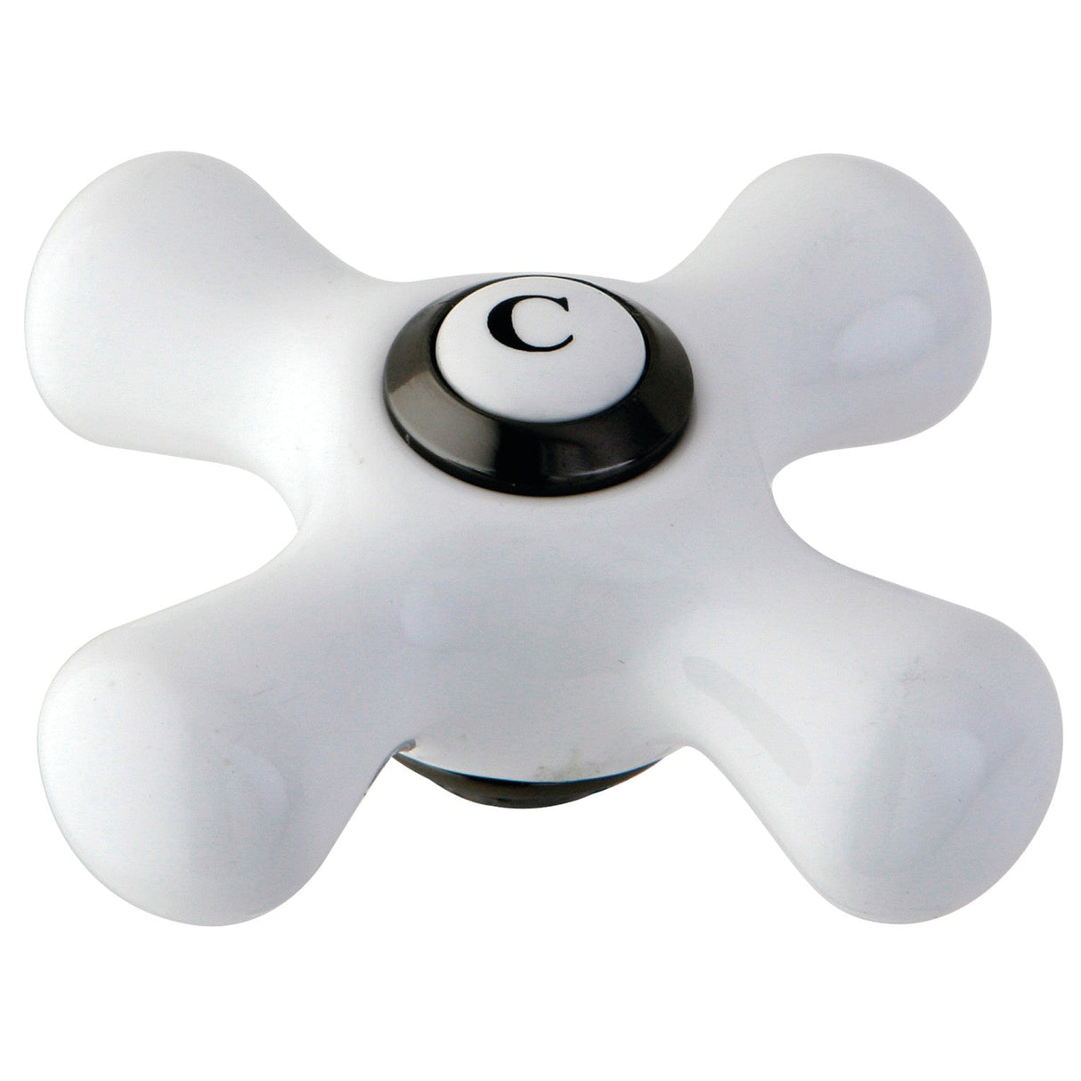 NSH1160PXC Cold Porcelain Cross Handle, Black Stainless Steel