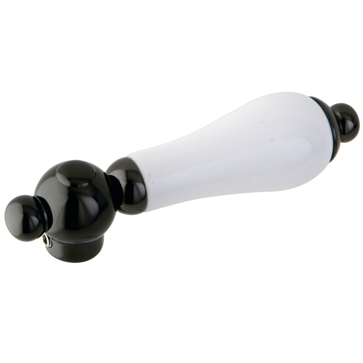 NSH3960PL Porcelain Lever Handle, Black Stainless Steel