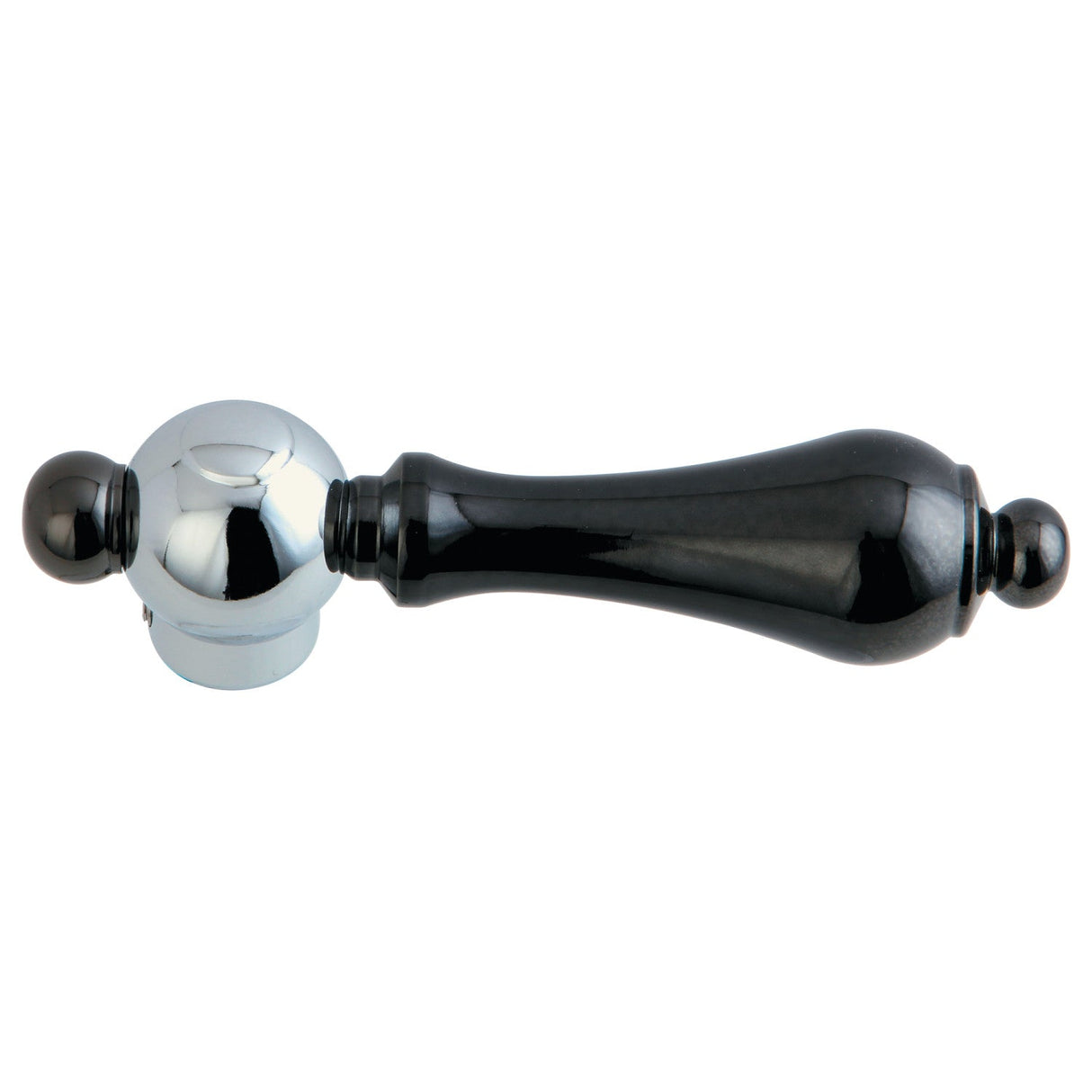 NSH3967AL Metal Lever Handle, Black Stainless Steel/Polished Chrome