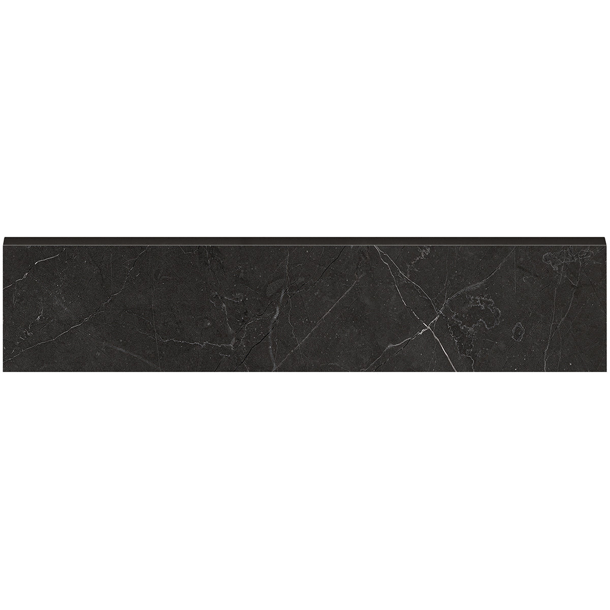 Anatolia Tile 3X12 Bn La Marca Nero Polished & Rectified Bullnose 4502-0280-0 Nero Venato 3x12 Bullnose Polished - premium natural stone mosaic tile from Anatolia Tile, available at PoshHaus showroom in Keene, NH
