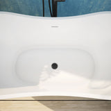 DreamLine Nile 59 in. L x 28 in. H Acrylic Freestanding Bathtub with Satin Black Finish
