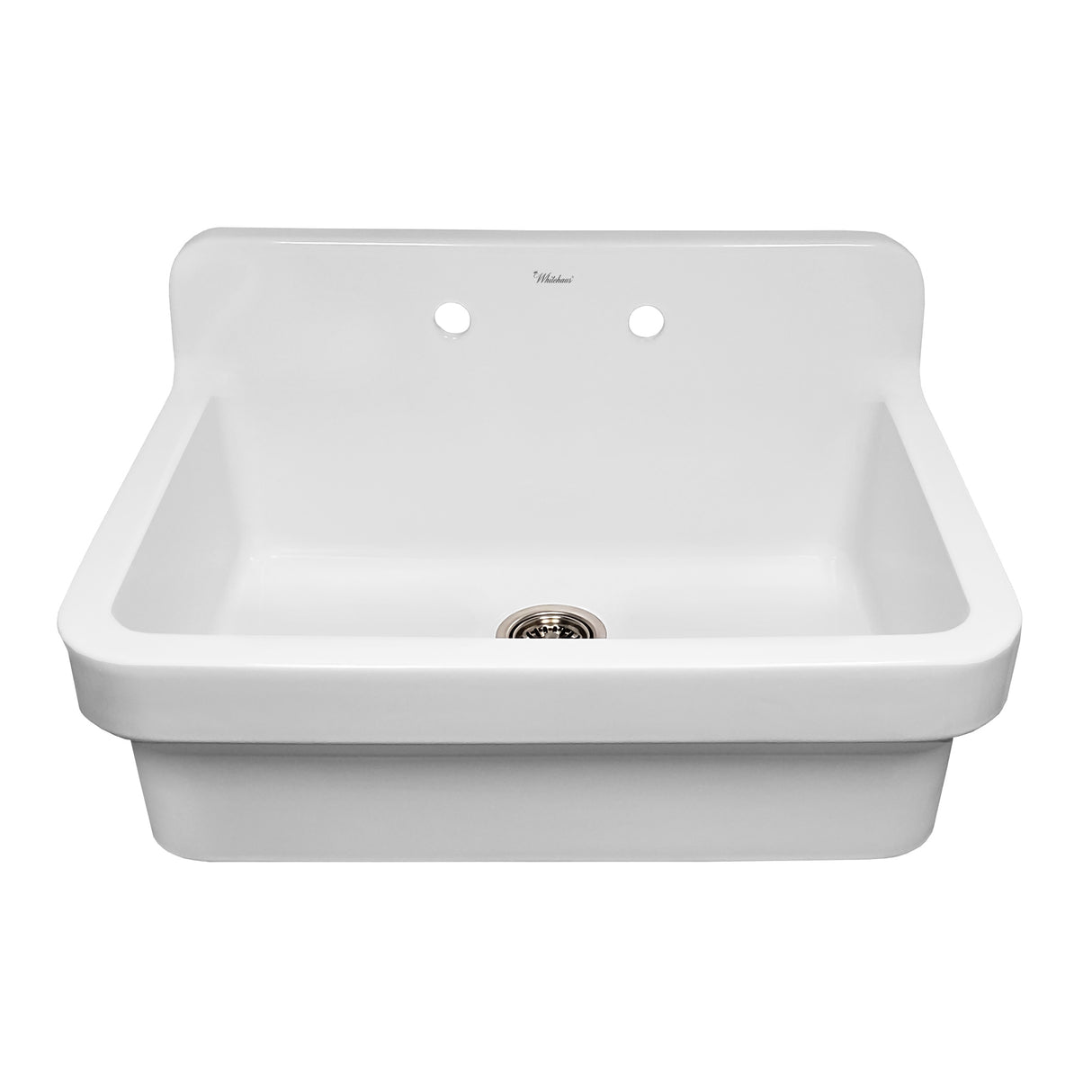 Old Fashioned Country Fireclay Utility Sink with High Backsplash