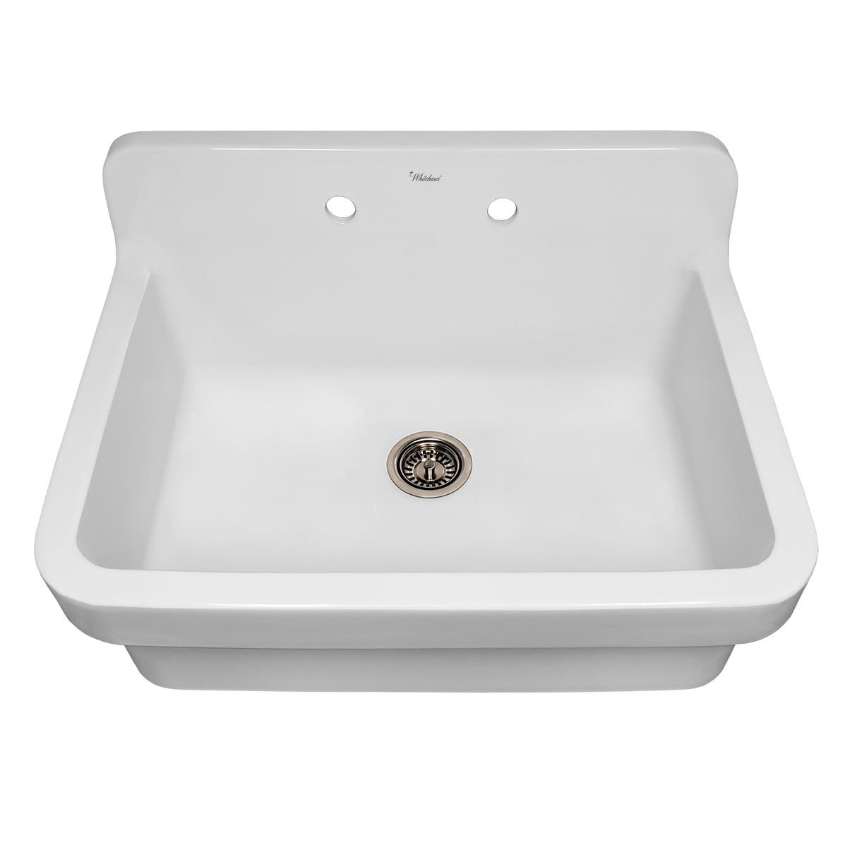 Old Fashioned Country Fireclay Utility Sink with High Backsplash