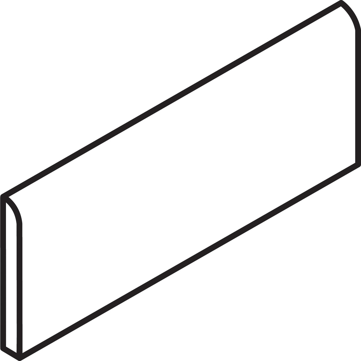 Daltile Portfolio Vivid Ocean Blue P43C9 Bullnose Matte Floor Tile Trim