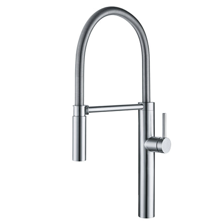 FRANKE PES-SPX-304 Pescara 22-inch Single Handle Semi-Pro Kitchen Faucet with Magnetic Sprayer Dock in Stainless Steel In Stainless Steel