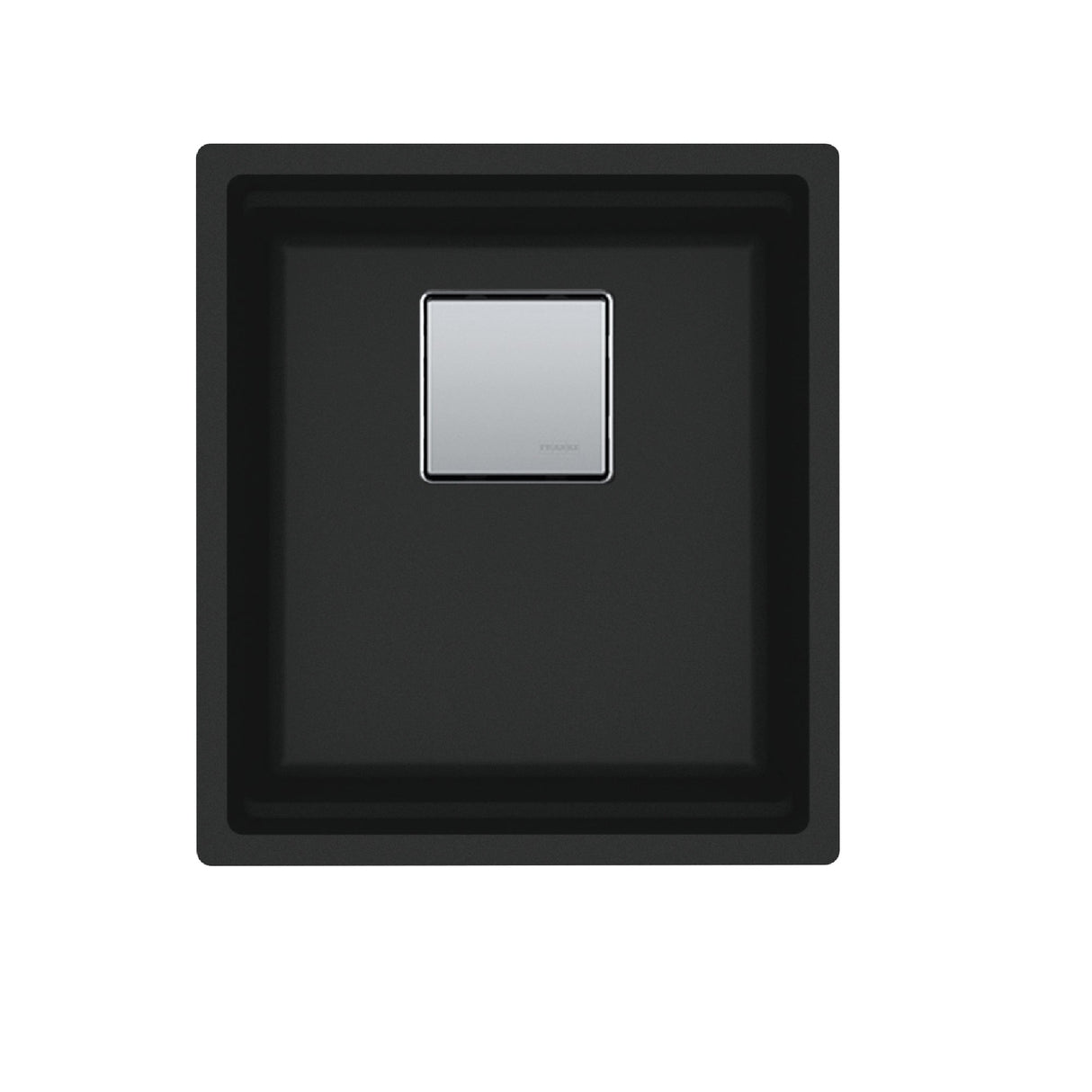 FRANKE PKG11014MBK Peak 16.1-in. x 18.1-in. Matte Black Granite Undermount Single Bowl Kitchen Sink - PKG11014MBK In Matte Black