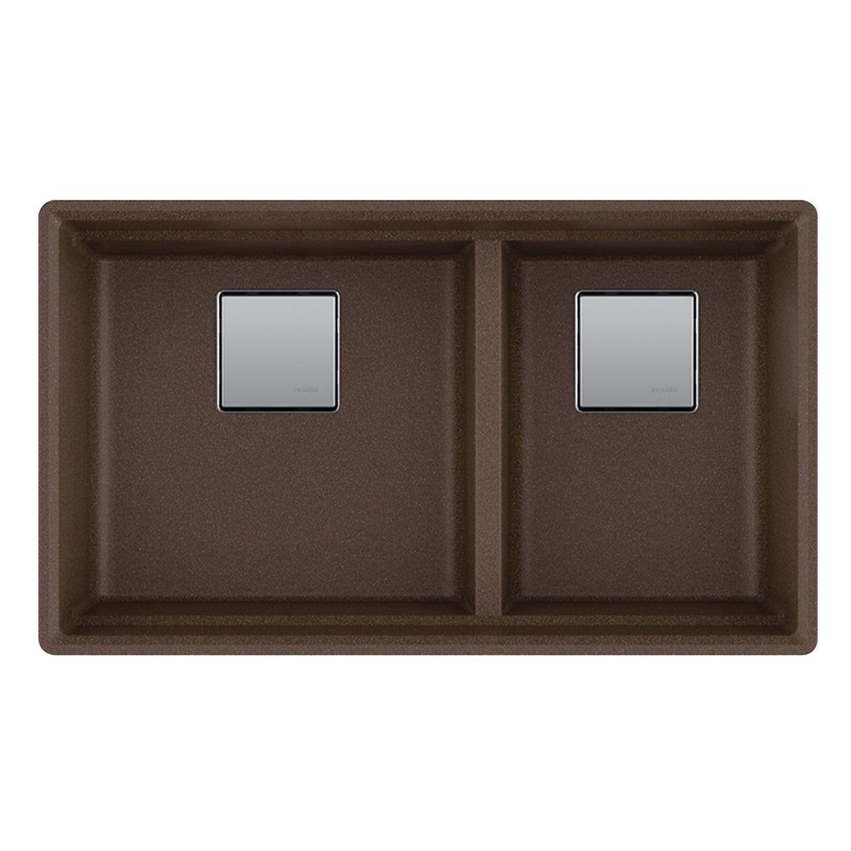 FRANKE PKG160LD-MOC Peak 32.0-in. x 18.8-in. Mocha Granite Undermount Double Bowl Kitchen Sink - PKG160LD-MOC In Mocha