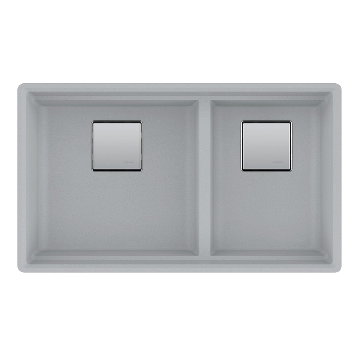 FRANKE PKG160LD-SHG Peak 32.0-in. x 18.8-in. Stone Grey Granite Undermount Double Bowl Kitchen Sink - PKG160LD-SHG In Stone Grey