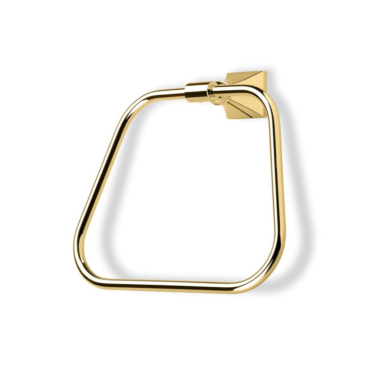Gold Finish Classic-Style Brass Towel Ring