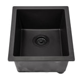 Nantucket Sinks Single Bowl Dual-mount Granite Composite Bar-Prep Sink Black