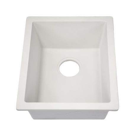 Nantucket Sinks Single Bowl Dual-mount Granite Composite Bar-Prep Sink White