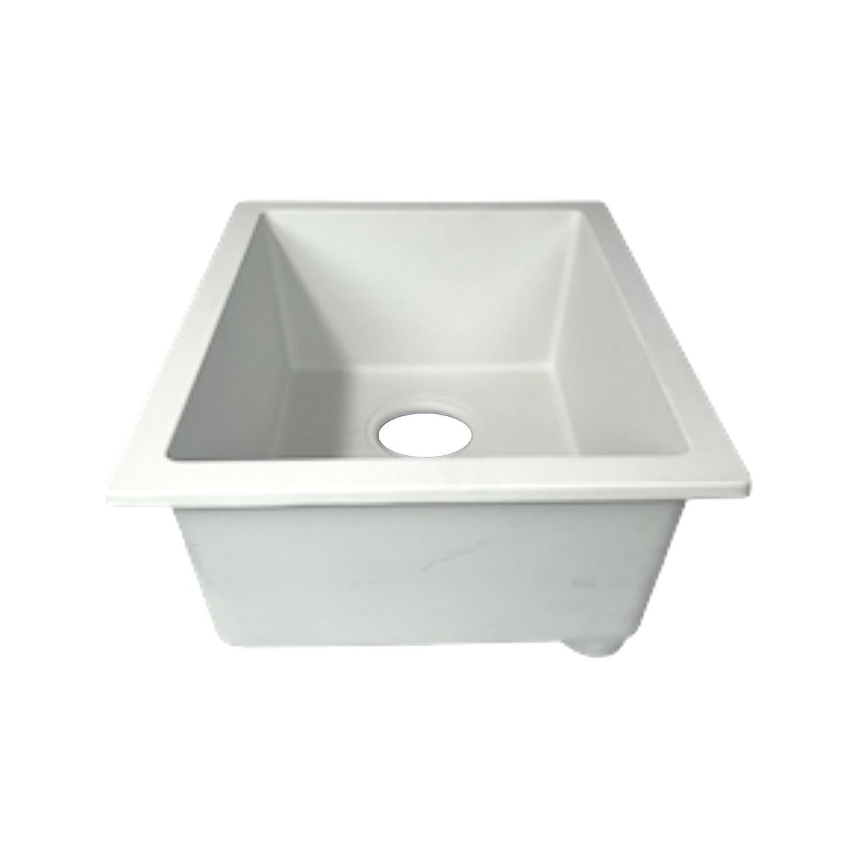 Nantucket Sinks Single Bowl Dual-mount Granite Composite Bar-Prep Sink White