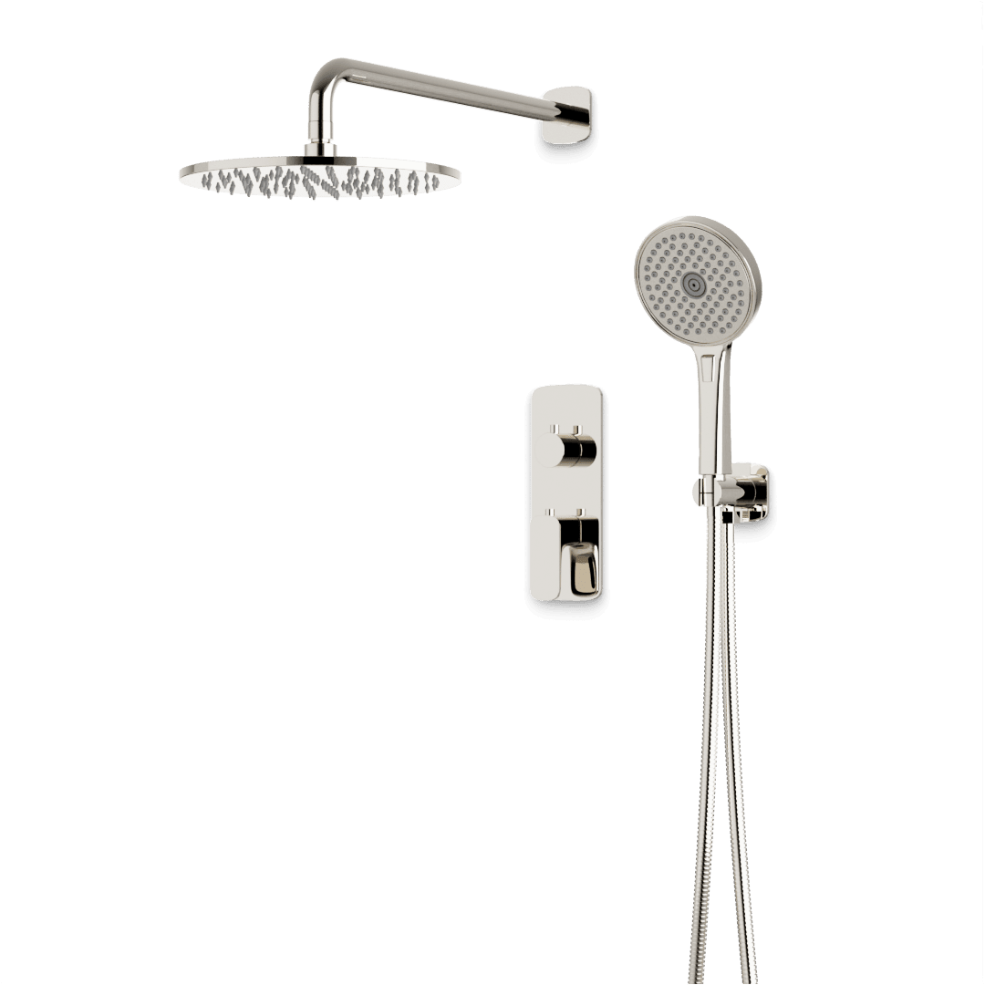 Artos Harmony Thermostatic Shower Trim Kit with Hand Shower in Polished Nickel – 8" Shower Head Size – PS140C8TRPN