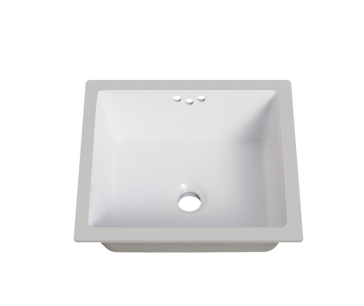 Lenova PU-07W Undermount Single Bowl 16-1/4 x 14-1/4 x 5-1/2 - White and Smooth