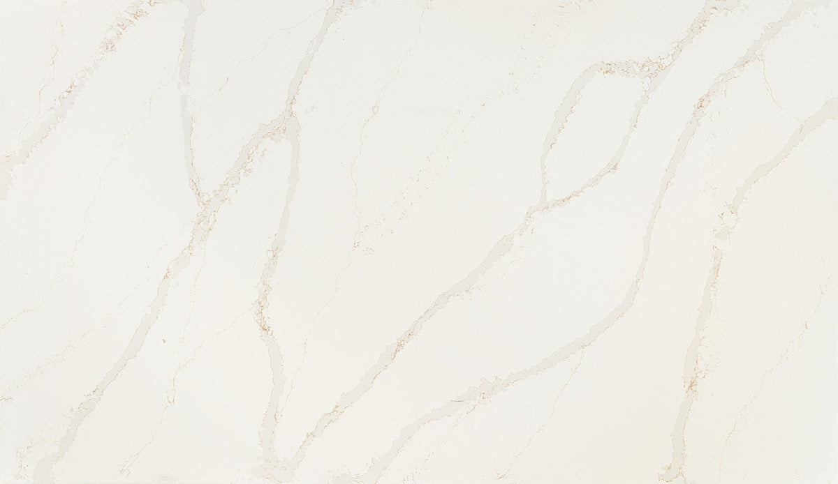 Daltile Purevana Mineral Surfaces - Marble Look Calacatta Joule Slab 136x79 Polished 2CM Quartz Slab LQ05SLBM3/4X2L
