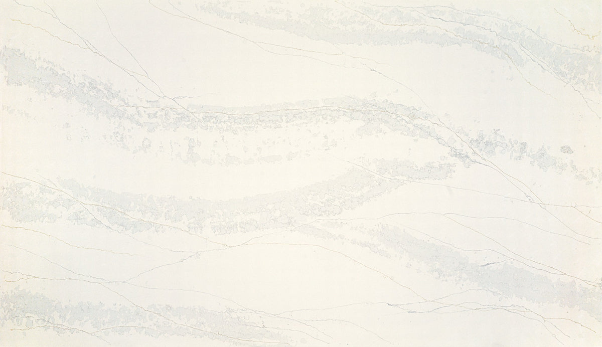 Daltile Purevana Mineral Surfaces - Marble Look Hudson White Slab 136x79 Polished 3CM Quartz Slab