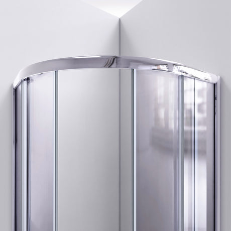 DreamLine Prime 38 in. x 38 in. x 78 3/4 in. H Shower Enclosure, Base, and White Wall Kit in Chrome and Frosted Glass