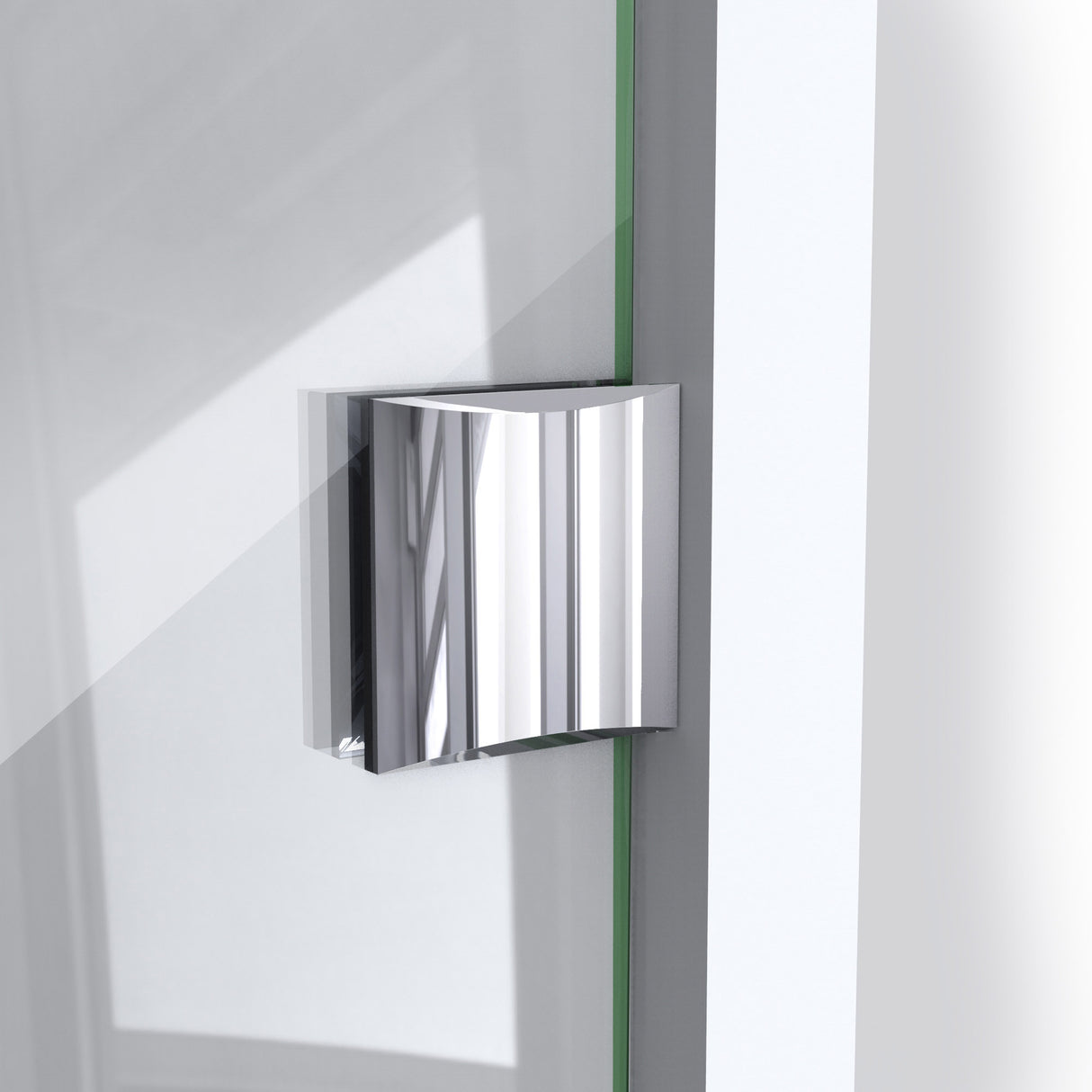 DreamLine Prism Lux 38 in. x 74 3/4 in. Fully Frameless Neo-Angle Shower Enclosure in Brushed Nickel with Biscuit Base