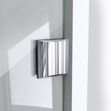 DreamLine Prism Lux 40 in. x 74 3/4 in. Fully Frameless Neo-Angle Shower Enclosure in Brushed Nickel with White Base