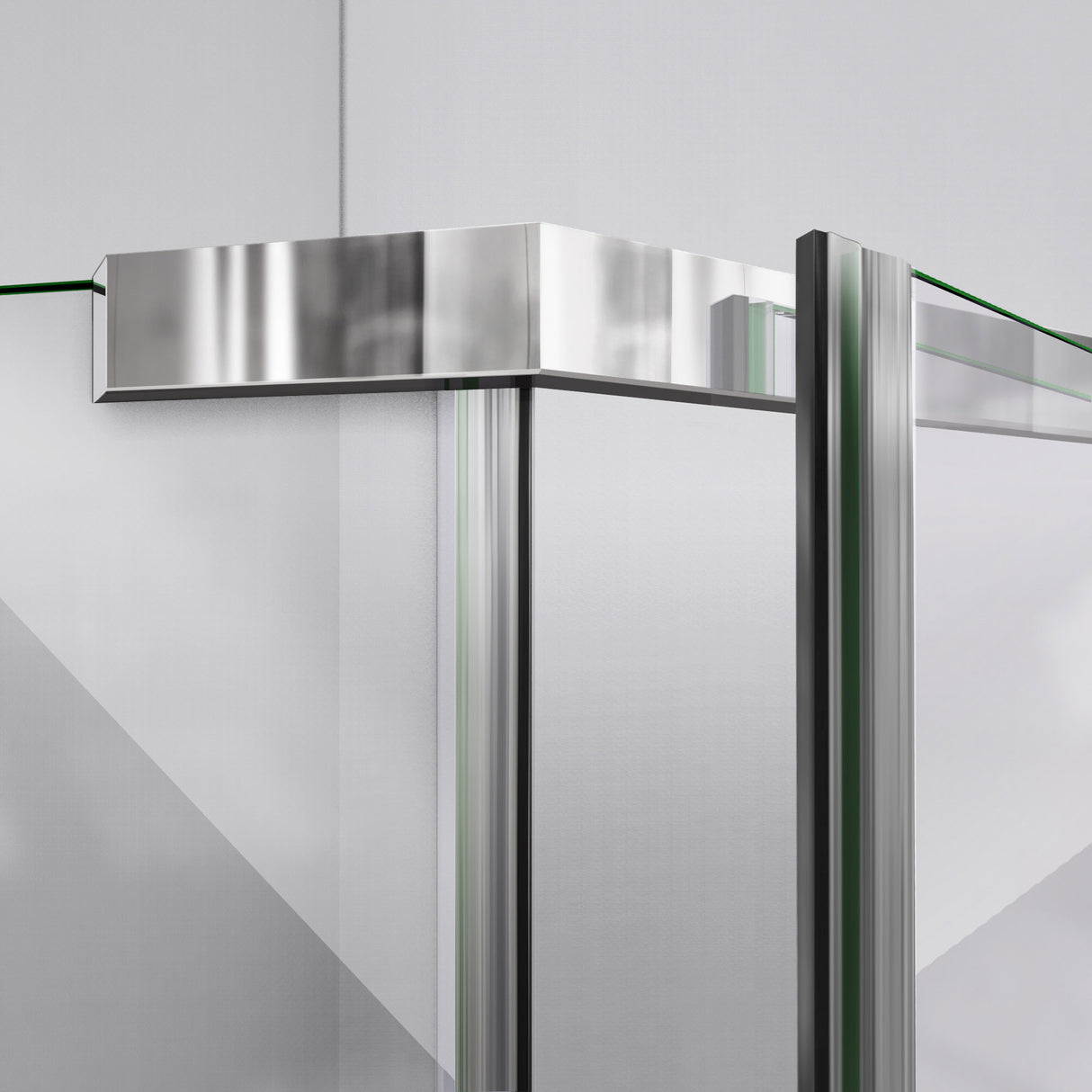 DreamLine Prism 38 in. x 74 3/4 in. Frameless Neo-Angle Pivot Shower Enclosure in Satin Black with Biscuit Base